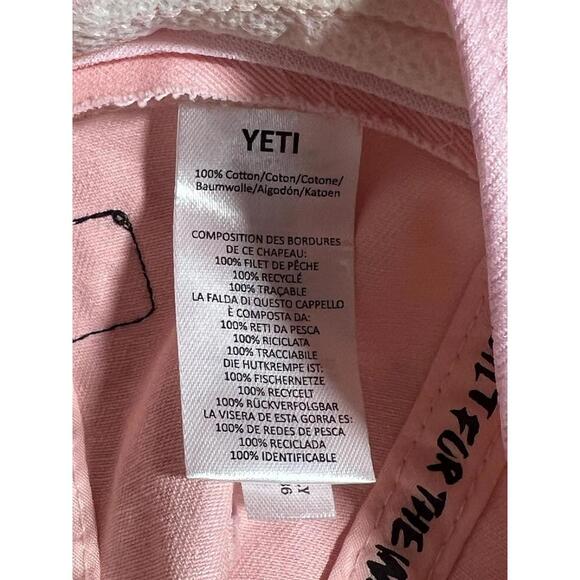 YETI Leather Logo Hat Light Pink Limited edition Leather Strapback Adjustable. - Picture 7 of 9